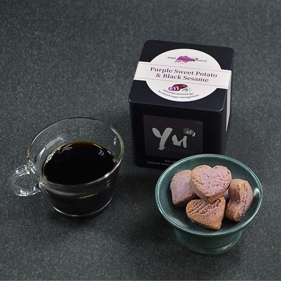 Purple Sweet Potato & Black Sesame Cookies 紫薯黑芝麻曲奇