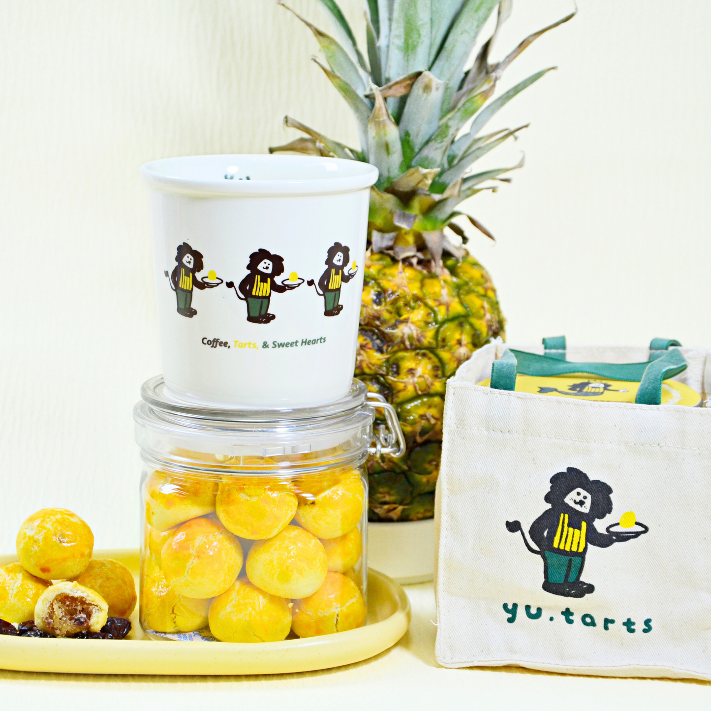 YU Tarts - Pineapple Tart + Coffee Cup Set 黃梨挞咖啡杯组 送屿你